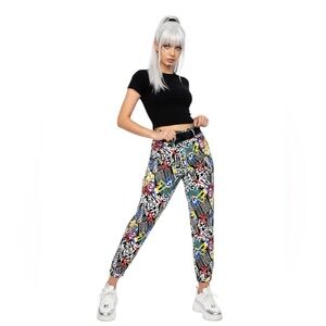 VIP Colorful Black White Red Yellow Cargo Pants Jeans Size: 7/28